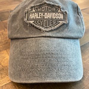 Gray Denim Harley Davidson Baseball Hat HD